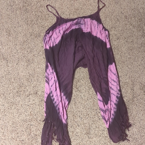 Purple and Pink Tie-Dye Women One Piece - Picture 9 of 13